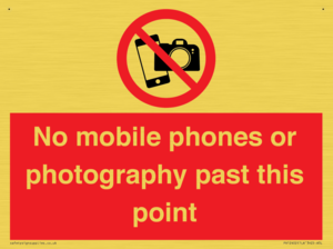 No mobile phones or photography past this point